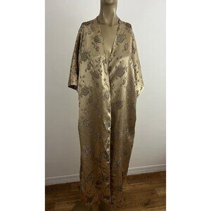 Elegant Floral Satin Robe